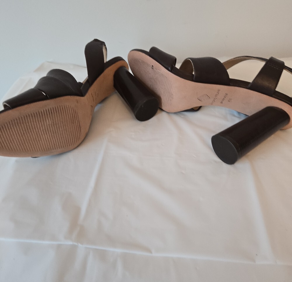 Antonio Melani Brown Leather Crisscross Sandals – Size 6, 2.5–3" Heel - Picture 7 of 9